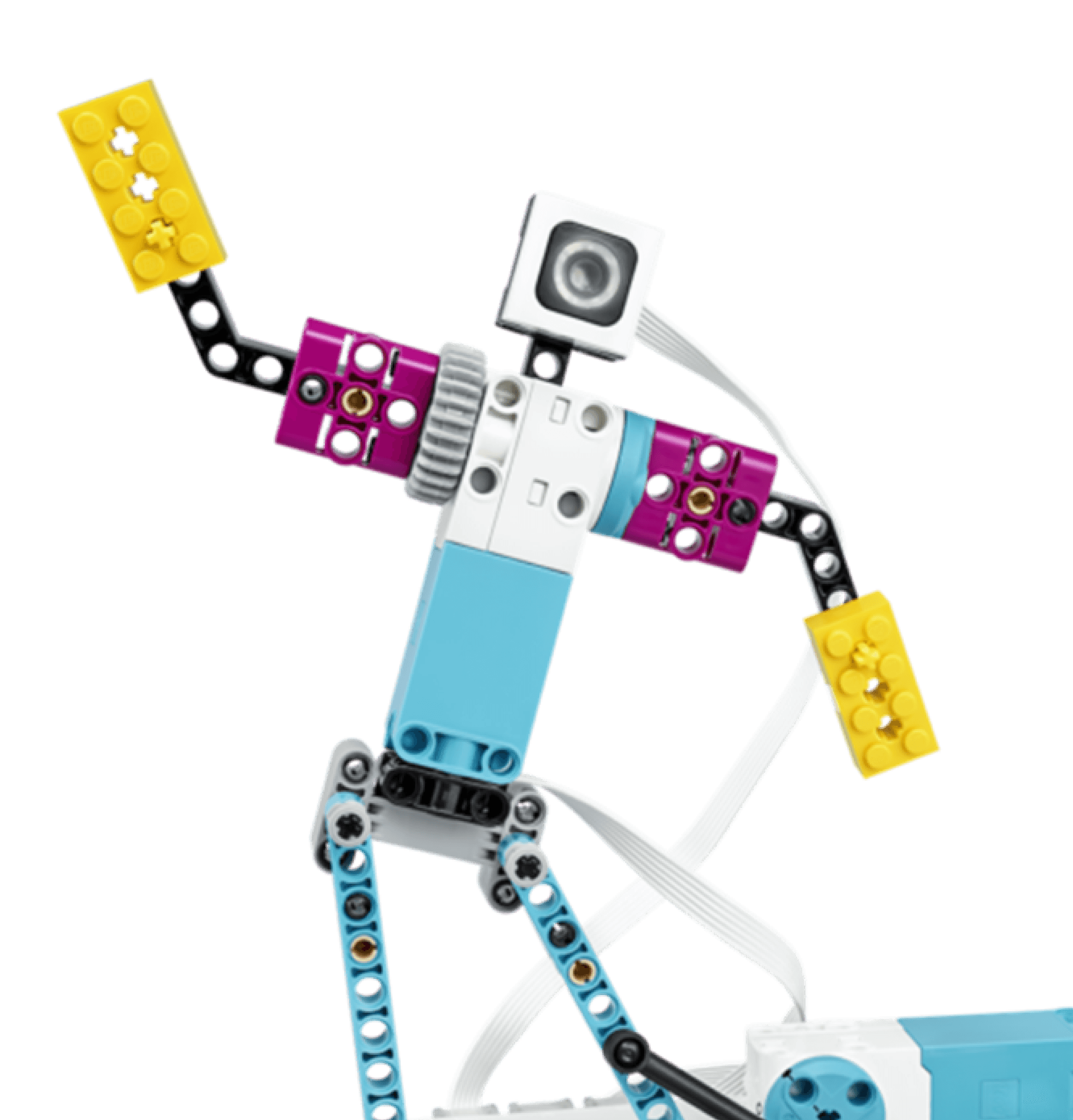 niño sonriendo mientras juega con legos
